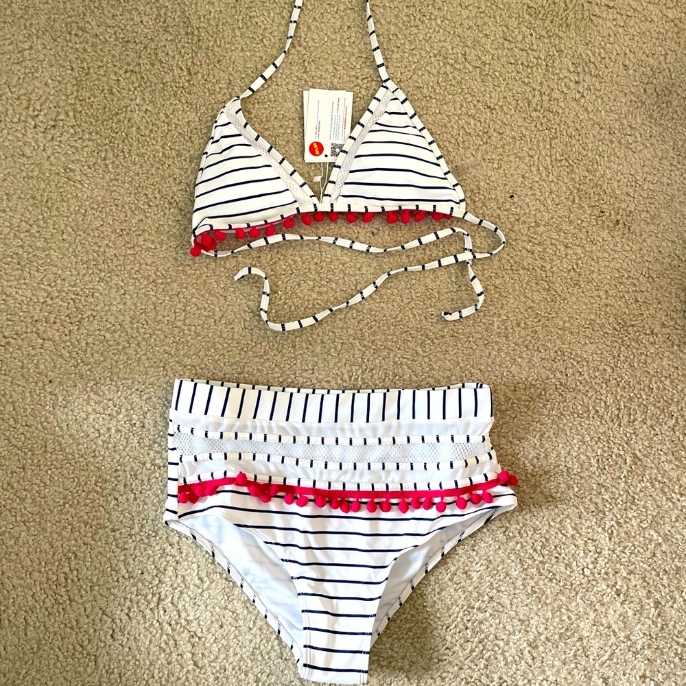 NEW WITH TAGS High Waisted Triangle Bikini